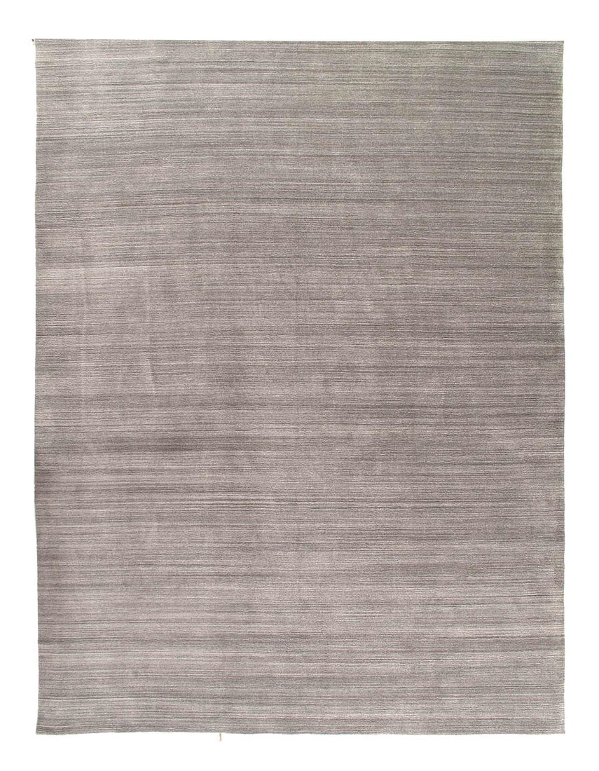 Gray color Hand knotted Modern Rug 10' X 14': Gray color Hand knotted Modern Rug 10' X 14' - New, Modern, Handmade, Lamb's Wool, 300 -D12743- 862.This item is part of our fine auction collection which includes many fine home accessories including