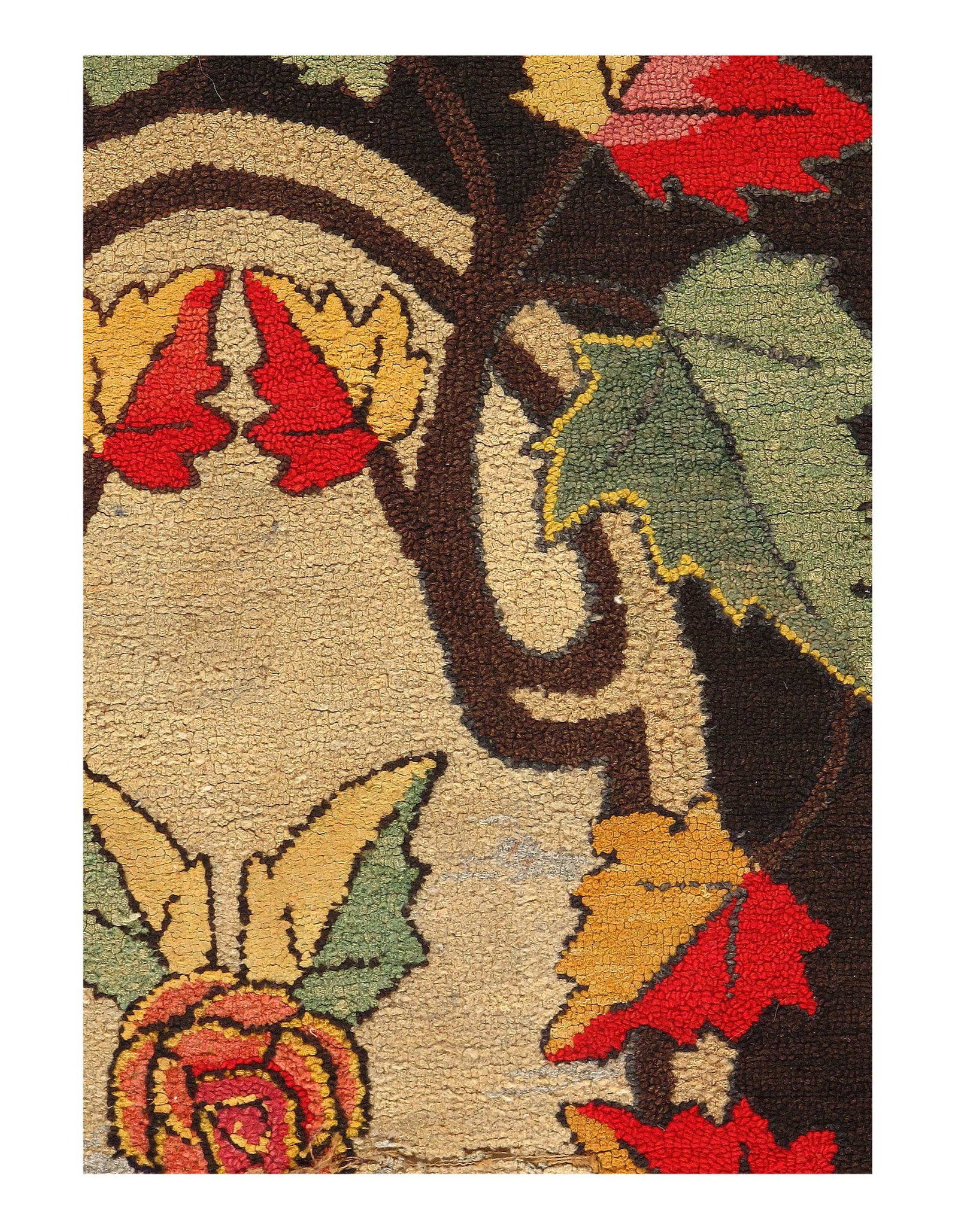 Multi Color American Hooked Rug 2'11'' X 4'9'': Multi Color American Hooked Rug 2'11'' X 4'9'' - Early 20th Century, Hooked Rug, Hand-made, Lamb's Wool, 300 -D11244- 862.This item is part of our fine auction collection which includes many fine home