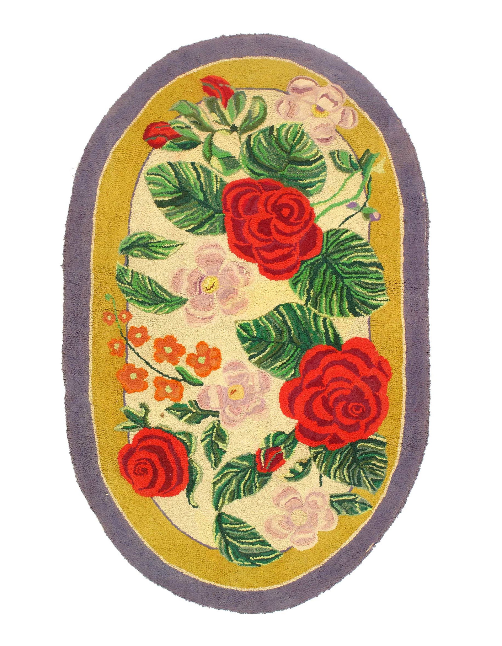 American Antique Hooked Rug 2'11'' X 4'7'' (1 of 3)