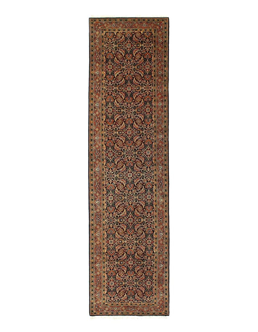 Fine Hand Knotted Indian Herati Runner 2'6'' X 9'9'' (1 of 4)