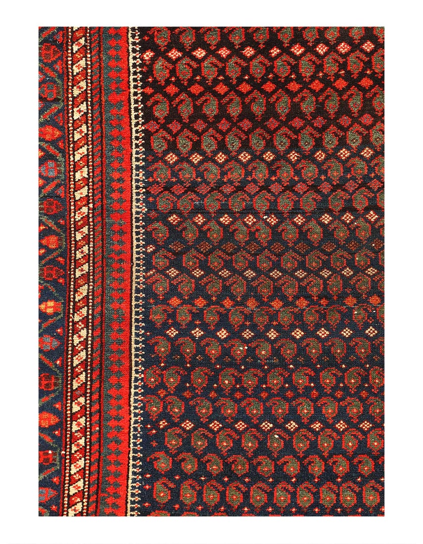 Persian Antique Hamadan rug 3'10"x7'2" (1 of 4)