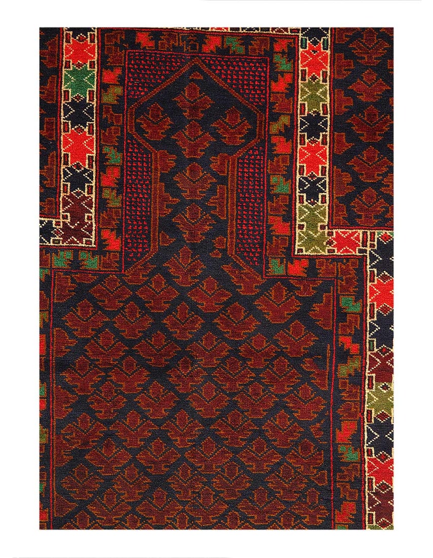 Afghan Baluch Rug 2'8"X 4'1": Afghan Baluch Rug 2'8"X 4'1" - N/A, Baluch, Hand-Knotted, Lamb's Wool, 300 -D14956- 862.This item is part of our fine auction collection which includes many fine home accessories including antique rug