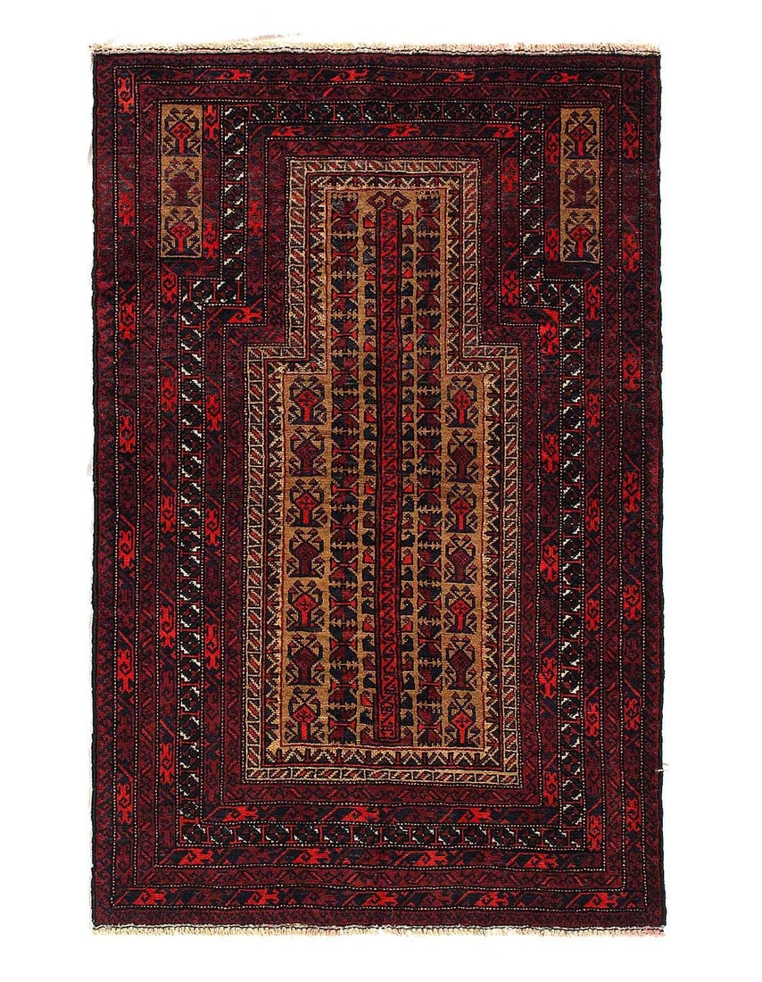 Afghan Baluch Rug 3'X 4'7" (1 of 3)