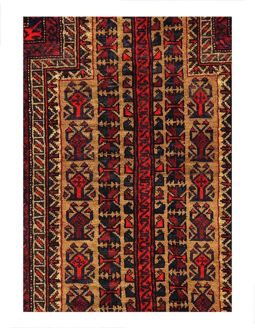 Afghan Baluch Rug 3'X 4'7" - 2