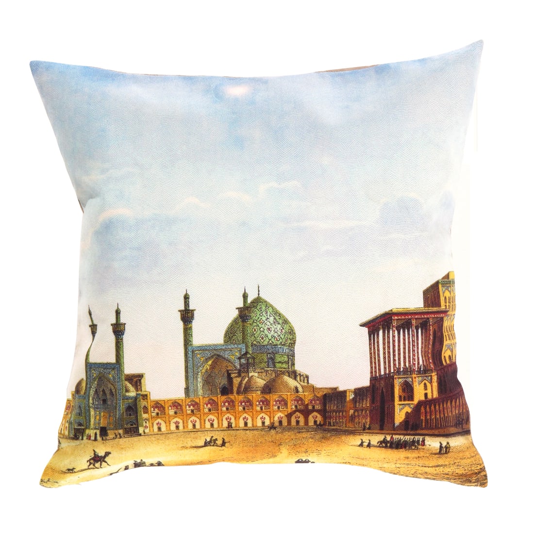 Persian Architecture Isfahan Throw Pillow 16' X 16': Persian Architecture Isfahan Throw Pillow 16' X 16' - New, Isfahan, N/A, Cotton, 300 -IR 103- 862.This item is part of our fine auction collection which includes many fine home accessories including