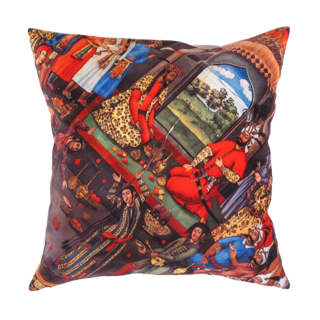 Persian Fresco Miniature Isfahan Throw Pillow 16' X 16': Persian Fresco Miniature Isfahan Throw Pillow 16' X 16' - New, Isfahan, N/A, Velvet Silk, 300 -IR 105- 862.This item is part of our fine auction collection which includes many fine home accessories in