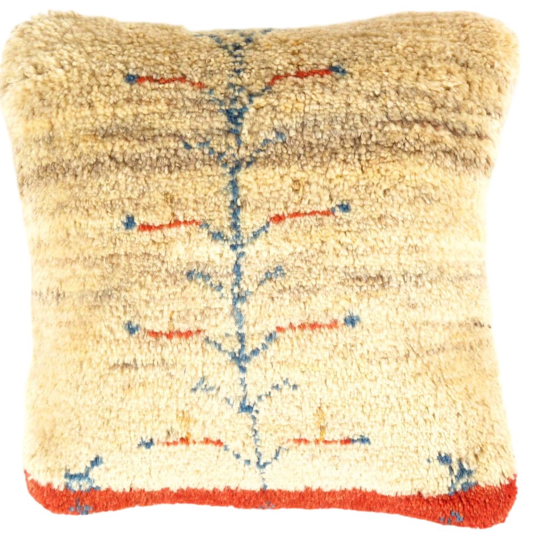 Fine Hand knotted Gabbeh pillow 16"X 16": Fine Hand knotted Gabbeh pillow 16"X 16" - N/A, Gabbeh, Hand-Woven, Lamb's Wool, 300 -PG 316- 862.This item is part of our fine auction collection which includes many fine home accessories including a