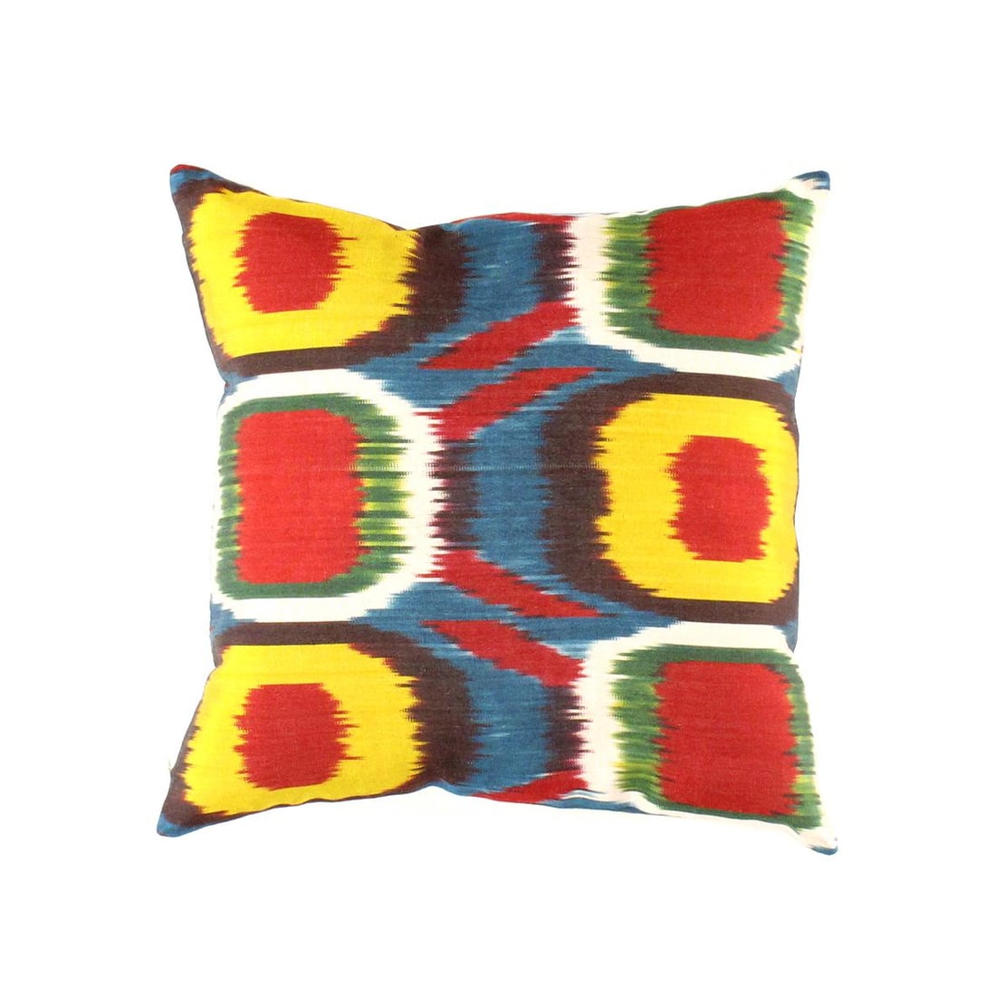 TI 17 Multi Color Turkish Rust Silk ikat pillow: TI 17 Multi Color Turkish Rust Silk ikat pillow - New, Ikat, Hand-Woven, Velvet Silk, 300 -TI 17- 862.This item is part of our fine auction collection which includes many fine home accessories includi
