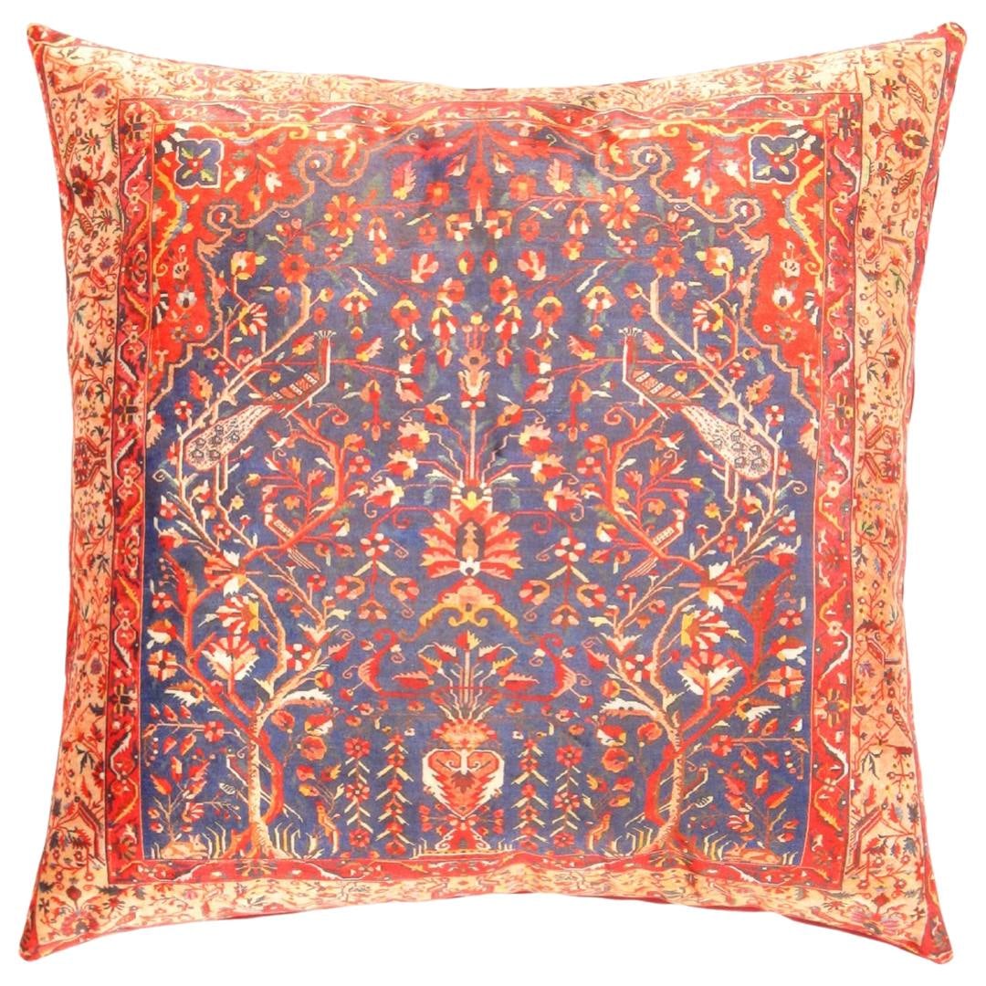 Traditional Velvet Pillow 16'' X 16'': Traditional Velvet Pillow 16'' X 16'' - New, Isfahan, N/A, Velvet Silk, 300 -TIR 202 A- 862.This item is part of our fine auction collection which includes many fine home accessories including antique
