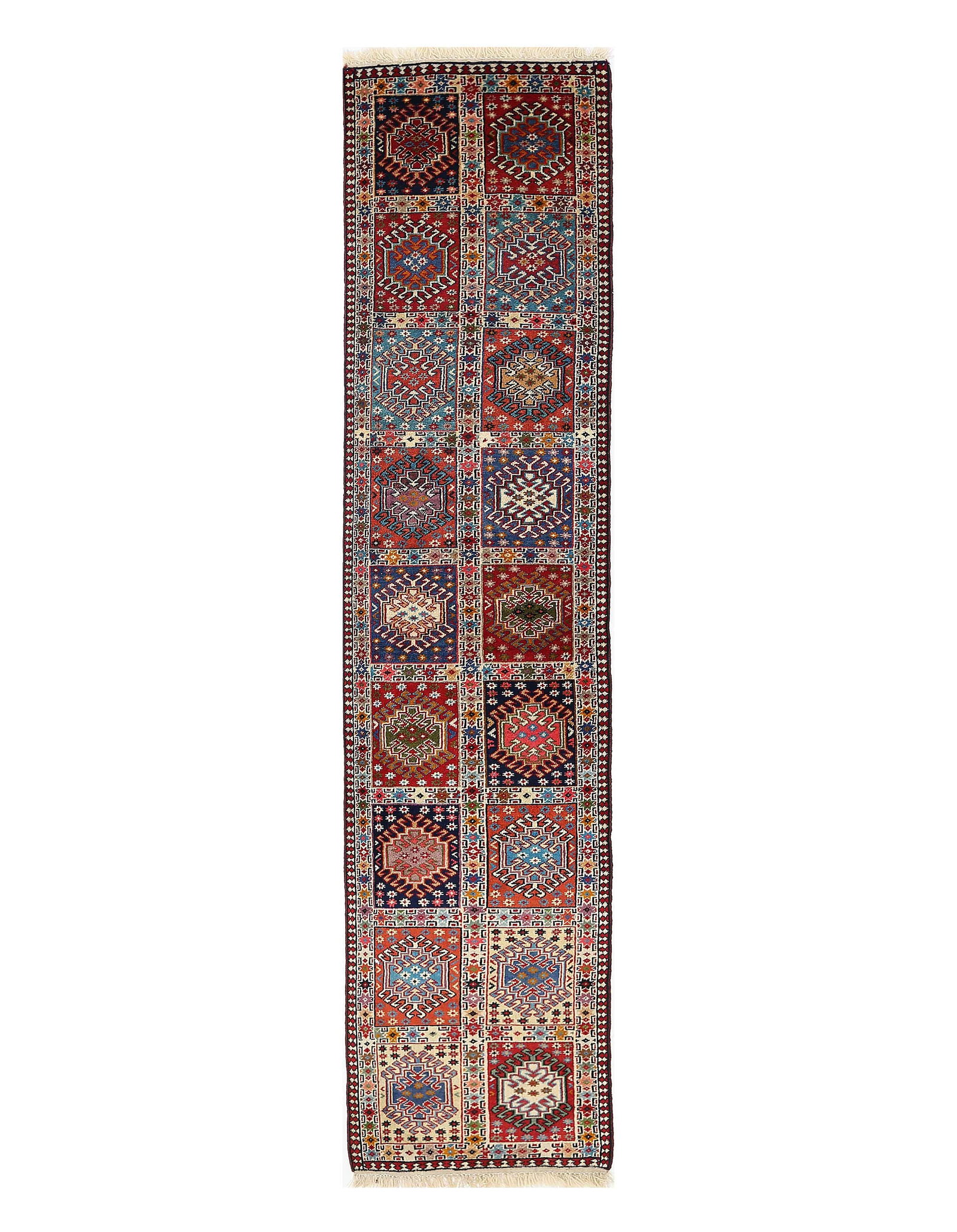 Fine Hand knotted Persian Yalameh runner 2'X 9'8": Fine Hand knotted Persian Yalameh runner 2'X 9'8" - NEW, Yalameh, N/A, Lamb's Wool, 300 -D13734- 862.This item is part of our fine auction collection which includes many fine home accessories includin