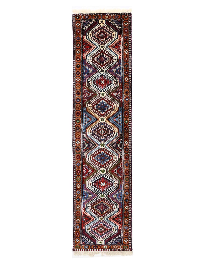Fine Hand knotted Persian Yalameh runner 2'X 9'7" (1 of 3)