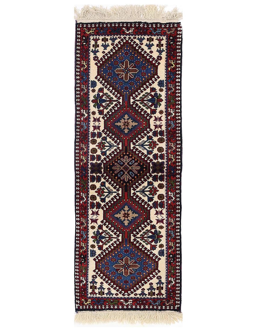Fine Hand Hand Knotted Persian Yalameh runner 1'8"x 5'2" (1 of 4)