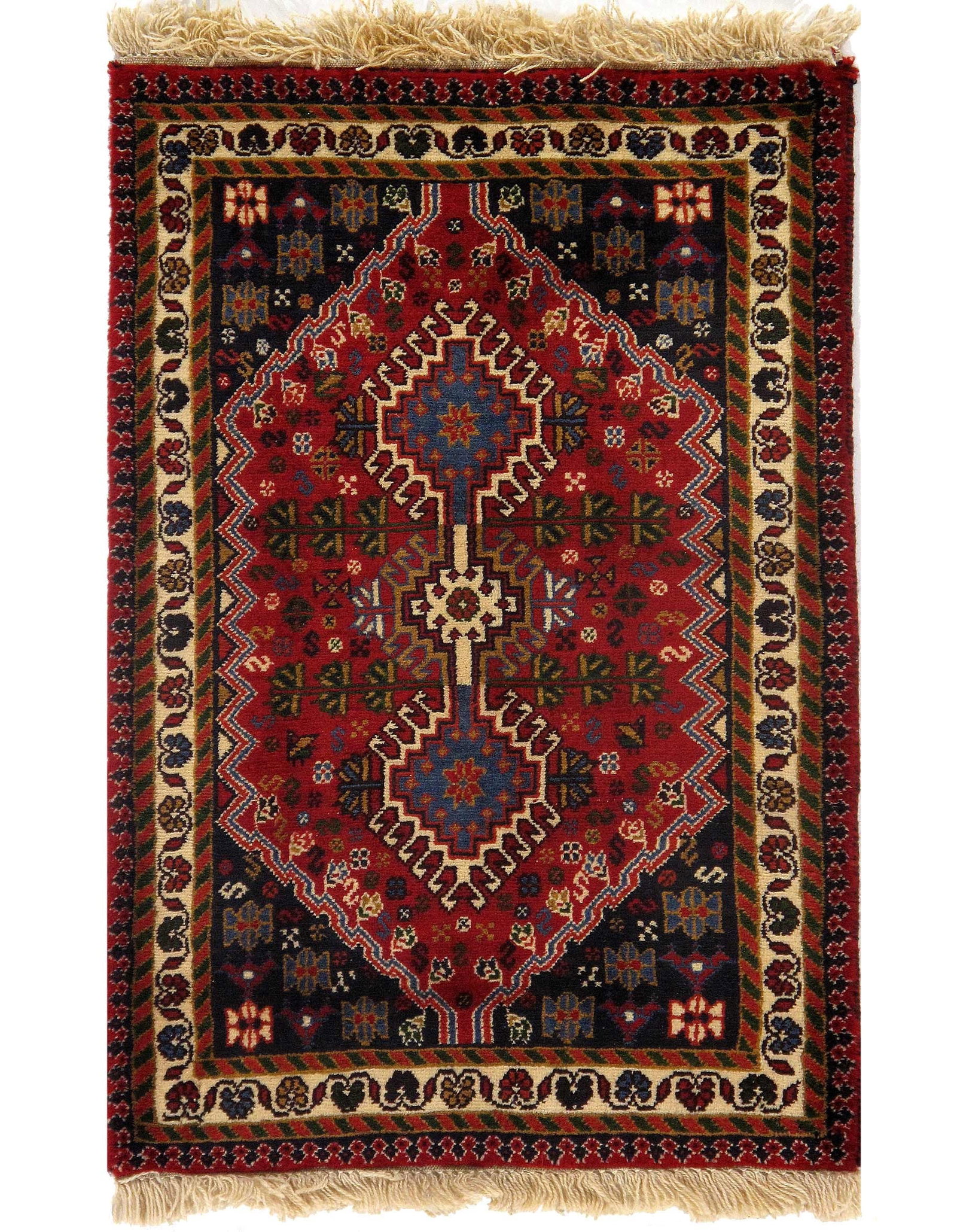 Red Persian Hand Knotted yalameh 2' x 3' (1 of 4)
