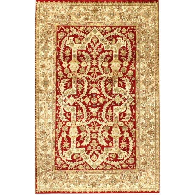 Fine Hand Knotted Tabriz design 4' X 6': Fine Hand Knotted Tabriz design 4' X 6' - New, Tabriz, Hand-Knotted, Wool, 300 -D04564- 862.This item is part of our fine auction collection which includes many fine home accessories including