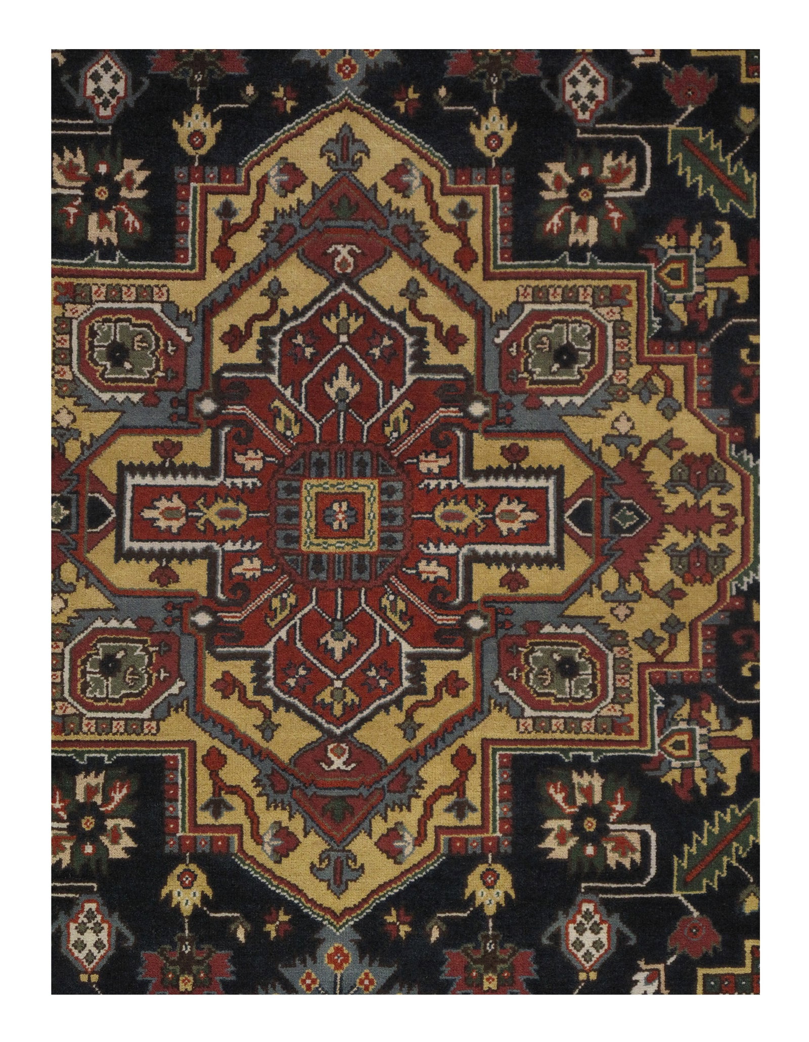 Navy Persian Serapi Design 9' X 12' - 2