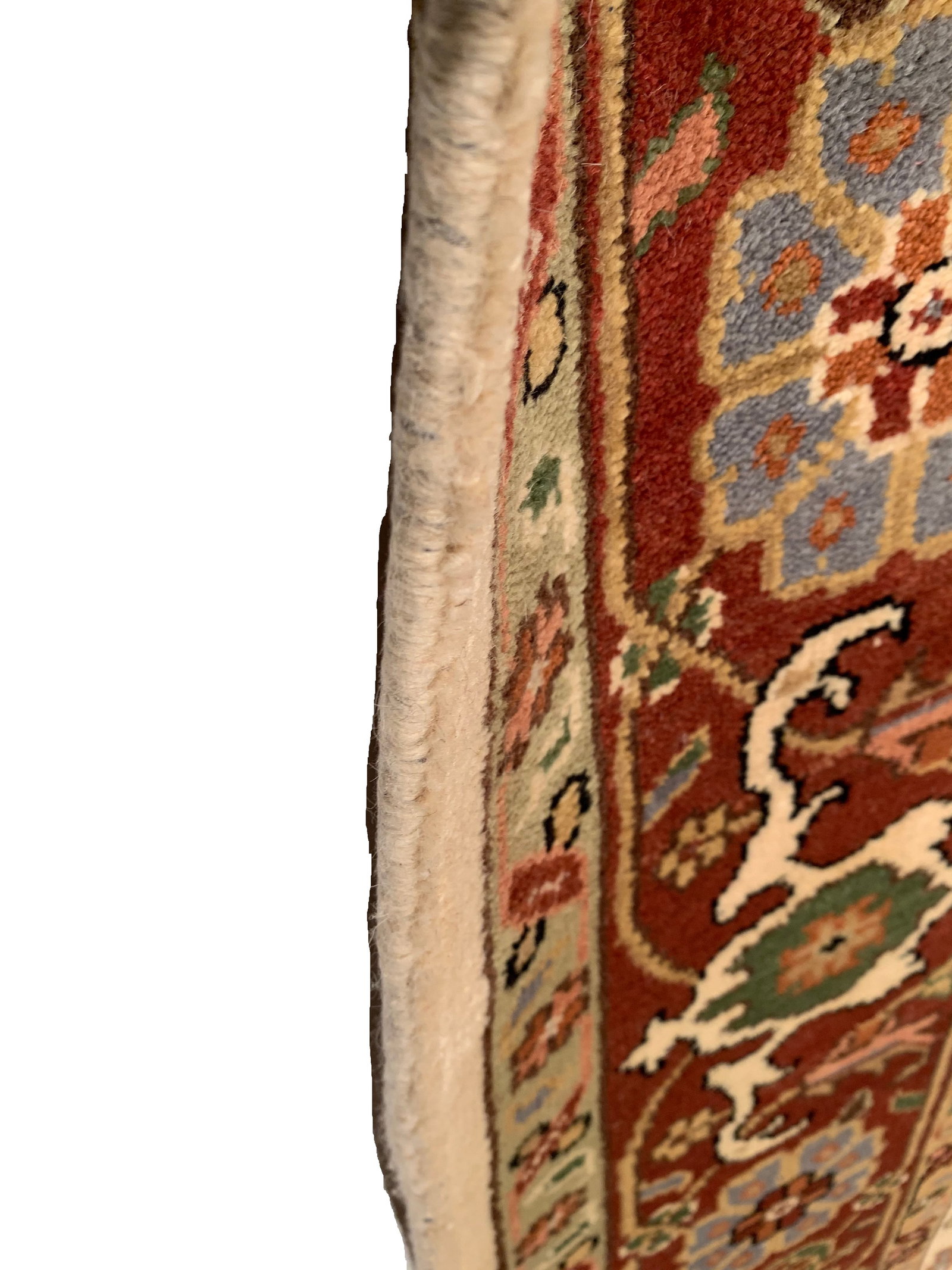Beige Fine Hand-Knotted Serapi Design 6' X 9' - 6