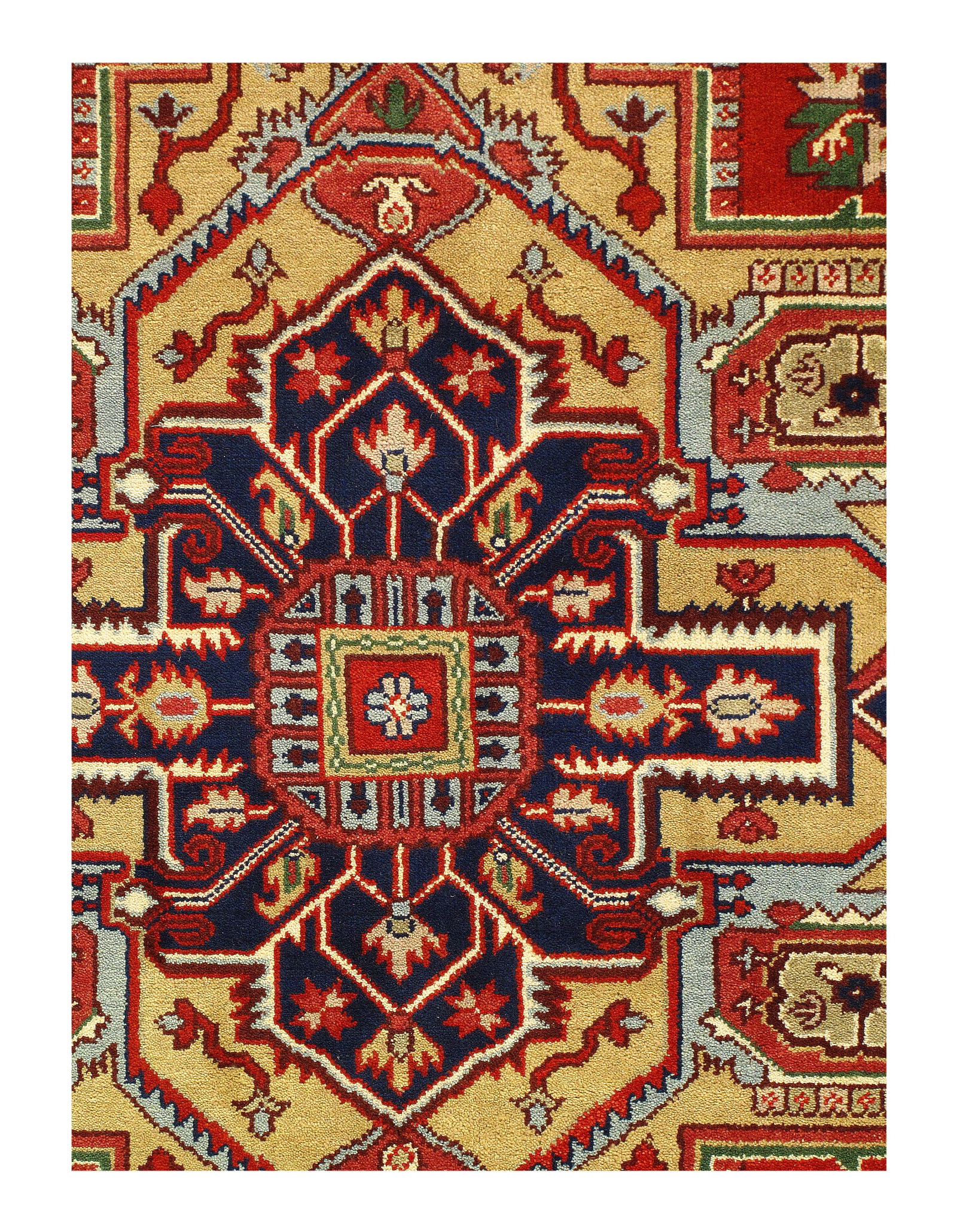 Rust Fine Hand-Knotted Serapi Design 9' X 12' - 2
