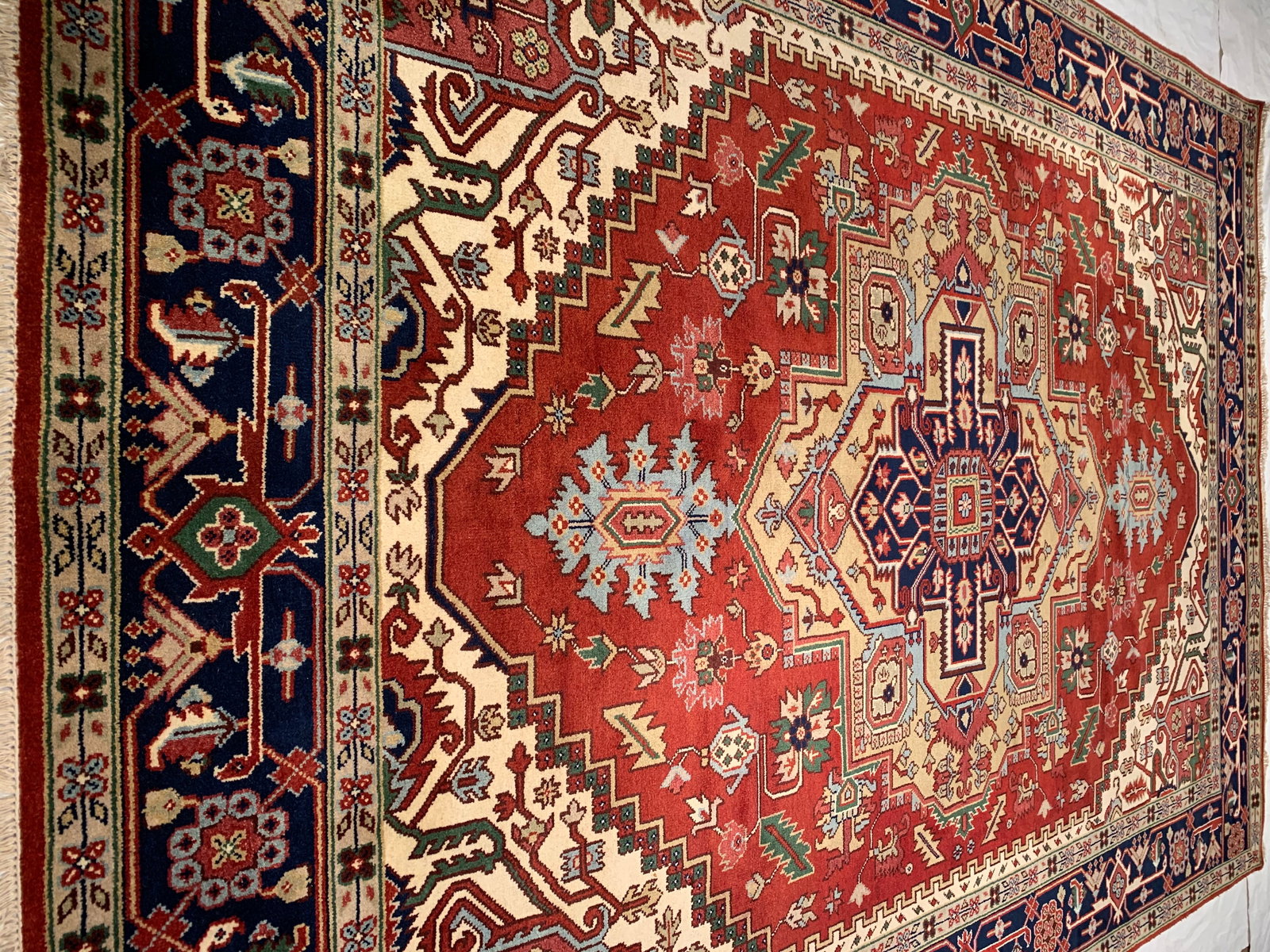 Rust Fine Hand-Knotted Serapi Design 9' X 12' - 5