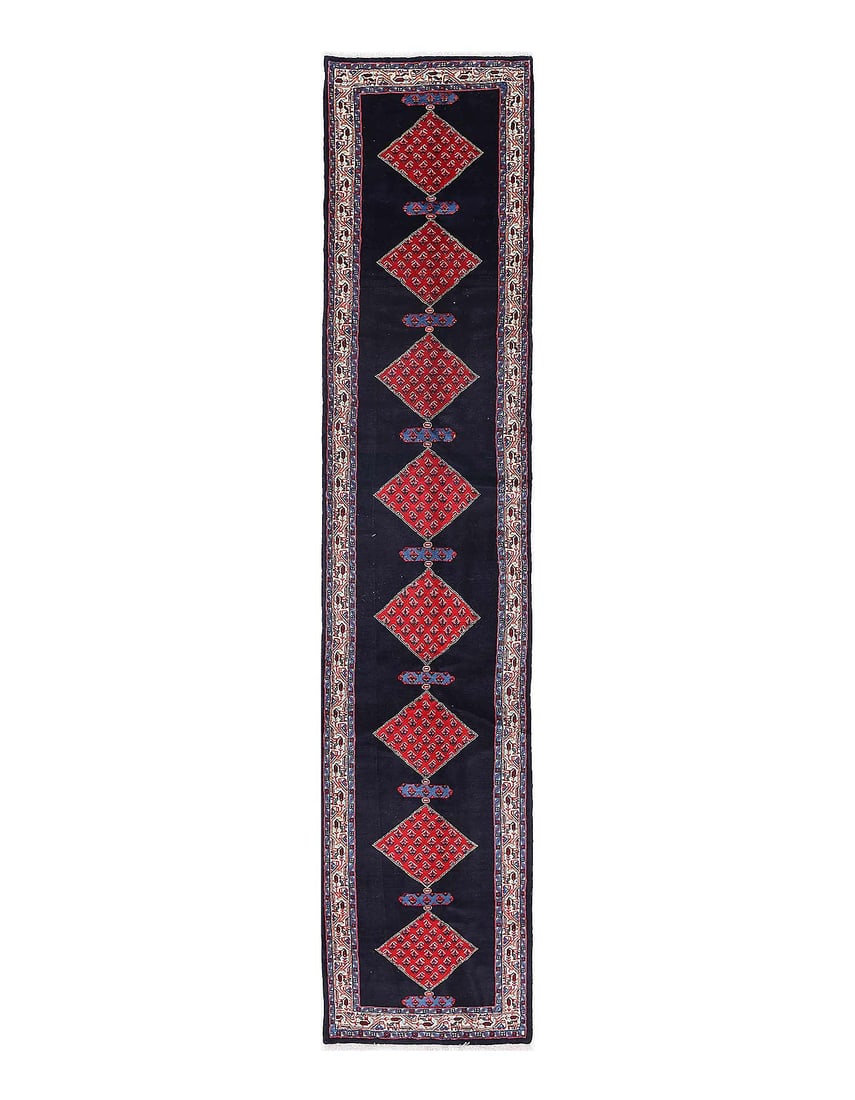 Fine Hand knotted Persian Serab Runner 2'8'' X 13'11'': Fine Hand knotted Persian Serab Runner 2'8'' X 13'11'' - 1970, Sarab, Hand-Knotted, Lamb's Wool, 300 -D14010- 862.This item is part of our fine auction collection which includes many fine home