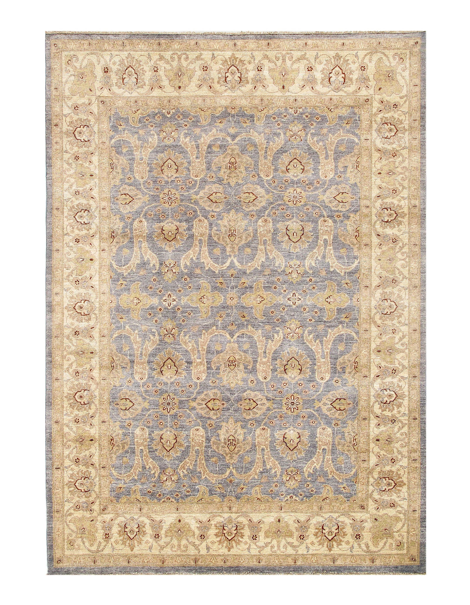 Gray Fine Oushak 6'9"x9'8": Gray Fine Oushak 6'9"x9'8" - New, Oushak, Hand-Knotted, Lamb's Wool, 300 -D09766- 862.This item is part of our fine auction collection which includes many fine home accessories including antique rugs,