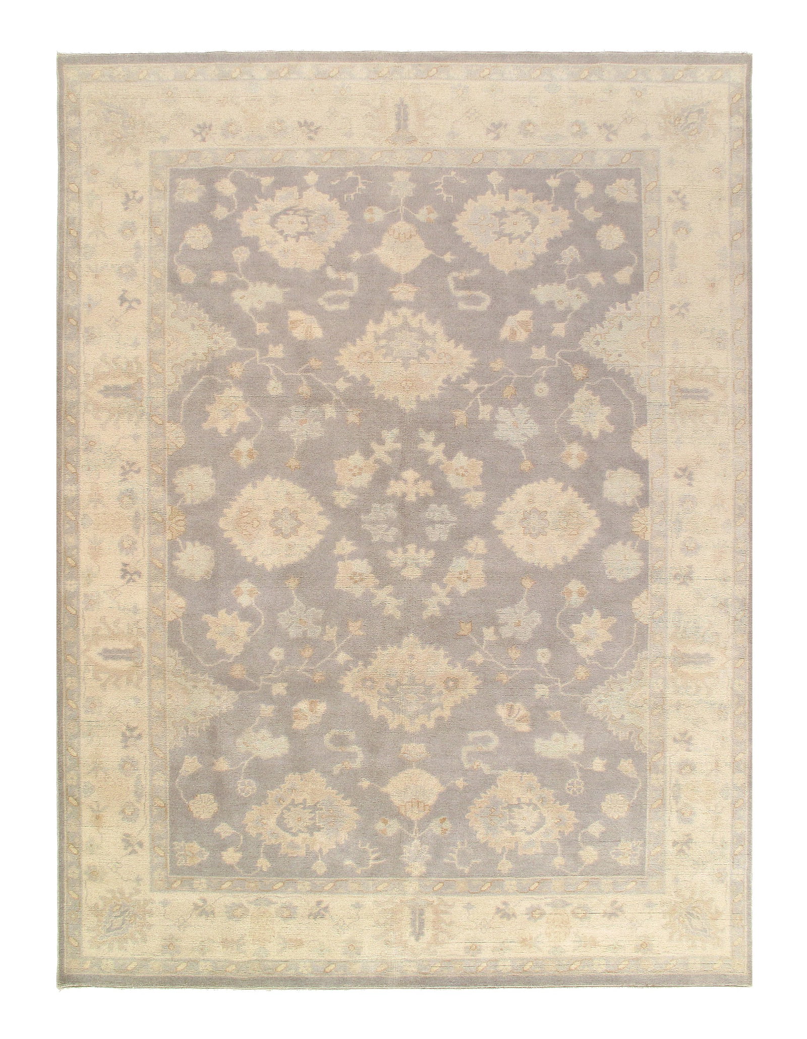 Gray Fine Hand Knotted Oushak 9' x 13' (1 of 3)
