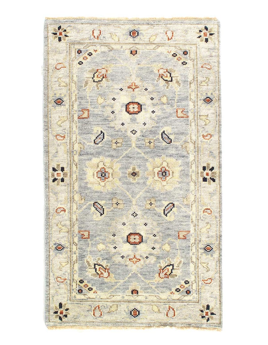 Gray Color Fine Hand knotted Oushak rug 3' X 5'2'': Gray Color Fine Hand knotted Oushak rug 3' X 5'2'' - New, Oushak, Hand-Knotted, Lamb's Wool, 300 -D14374- 862.This item is part of our fine auction collection which includes many fine home accessories