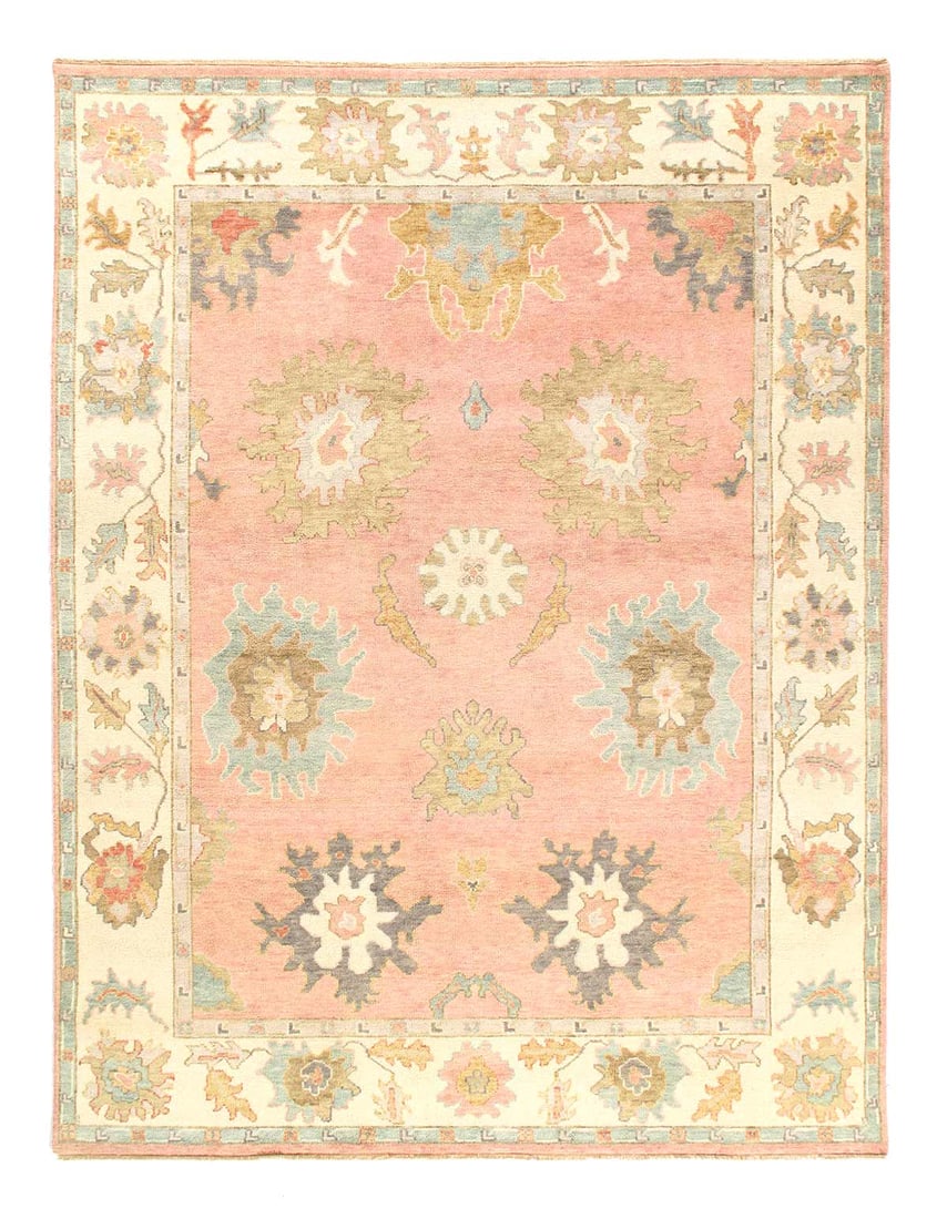 Fine Hand knotted Oushak rug 7'8'' X 10'1'': Fine Hand knotted Oushak rug 7'8'' X 10'1'' - New, Oushak, Hand-Knotted, Lamb's Wool, 300 -D14359- 862.This item is part of our fine auction collection which includes many fine home accessories includ