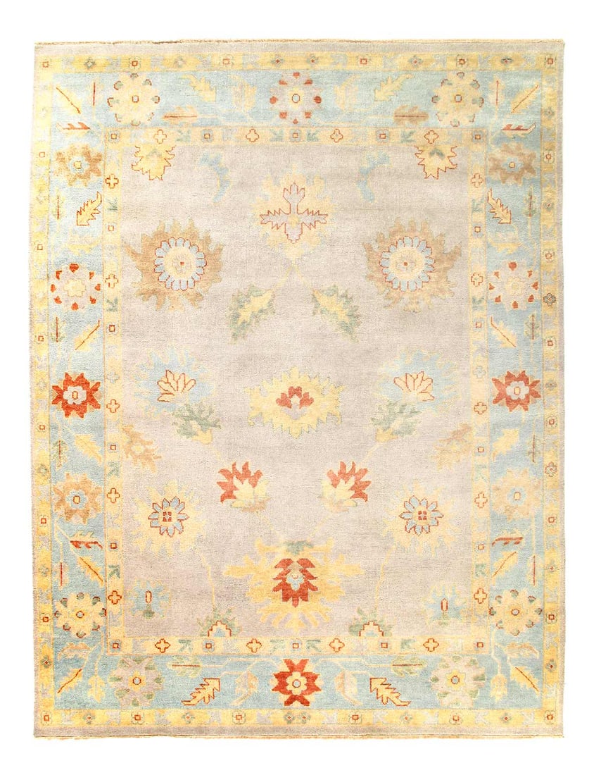 Fine Hand knotted Oushak rug 7'11'' X 10'1'' (1 of 3)