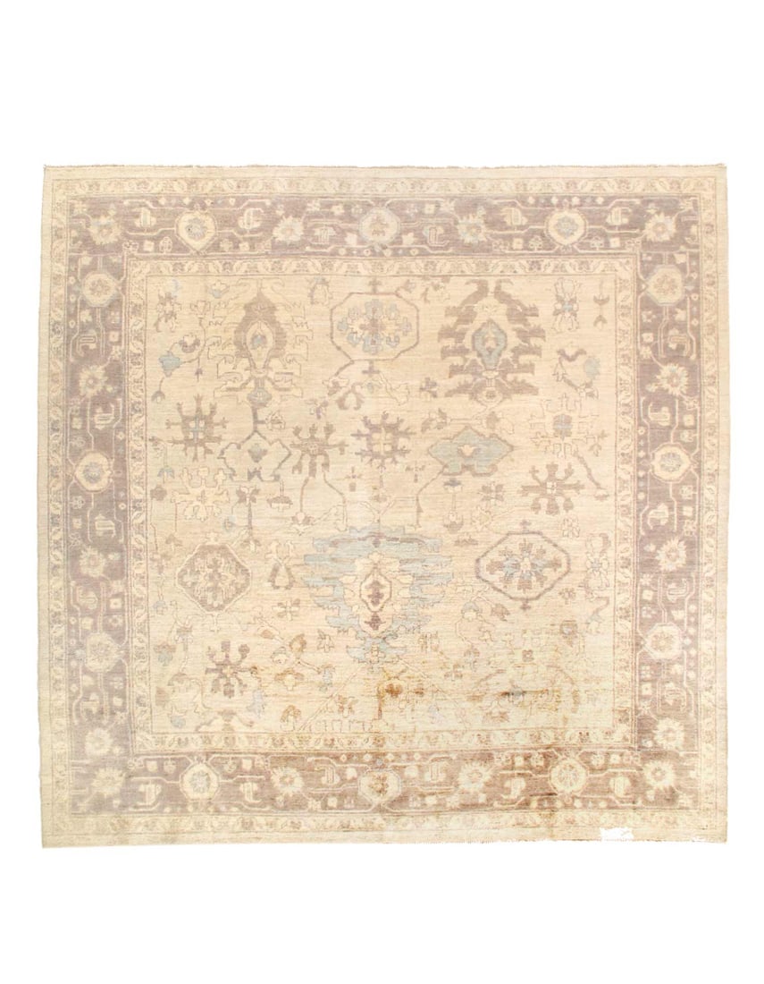 Fine hand Knotted Oushak design 10' x 10' (1 of 3)