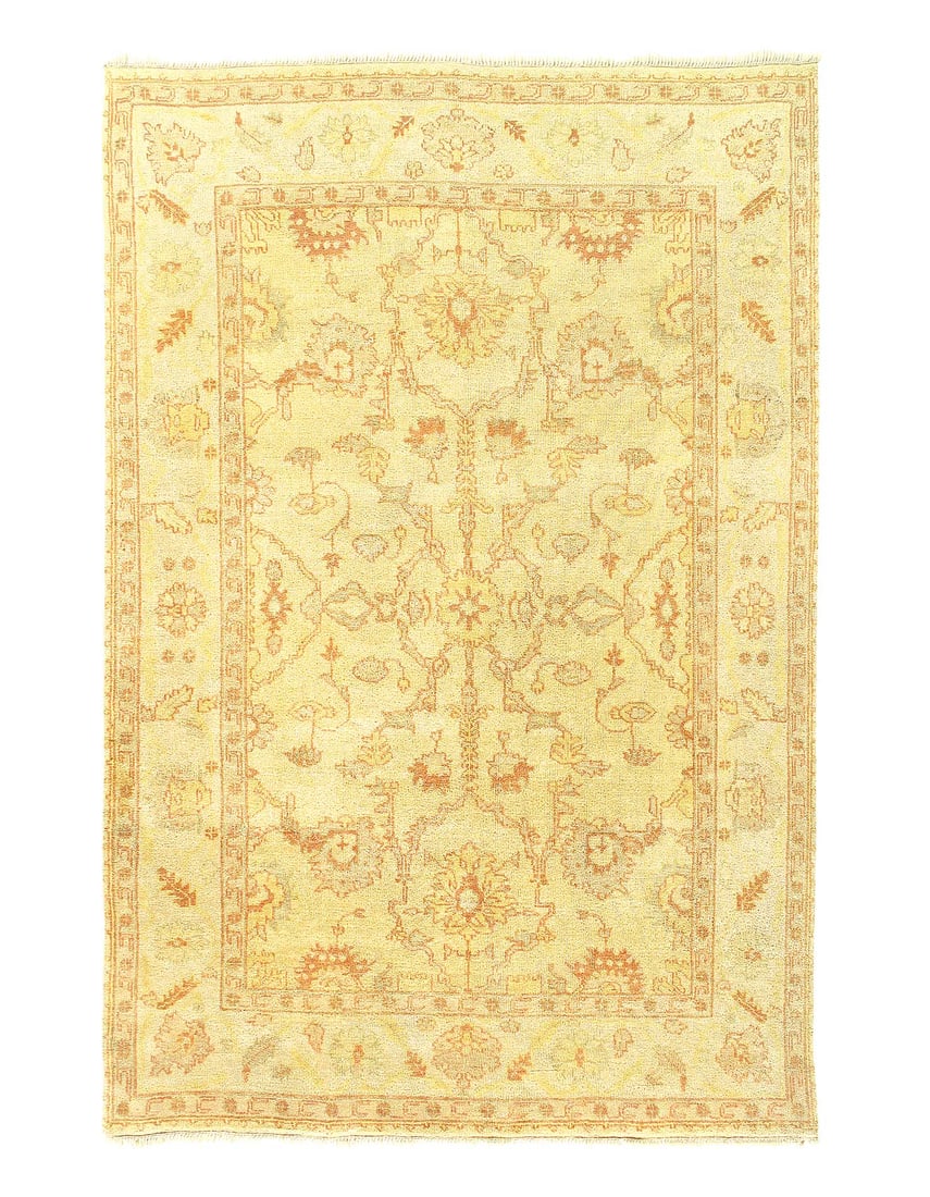 Fine Hand Knotted Oushak design 6' x 9': Fine Hand Knotted Oushak design 6' x 9' - New, Oushak, Hand-Knotted, Lamb's Wool, 300 -28655- 862.This item is part of our fine auction collection which includes many fine home accessories including a