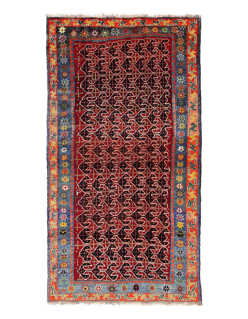 Navy blue Hand knotted Persian vintage NW rug 4'2'' X 7'2'' (1 of 4)