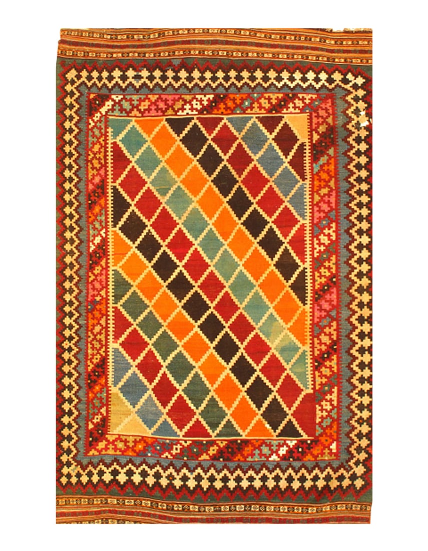 Multi color Hand knotted NW Kilim 4'7'' X 7'4'' (1 of 2)