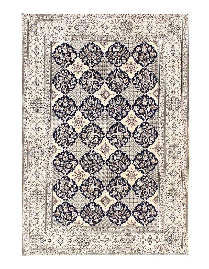 Fine Hand Knotted Persian silk & wool Nain 6'9'' X 9'11'': Fine Hand Knotted Persian silk & wool Nain 6'9'' X 9'11'' - New, Nain, Hand-Knotted, Wool & Silk, 300 -D12088- 862.This item is part of our fine auction collection which includes many fine home access