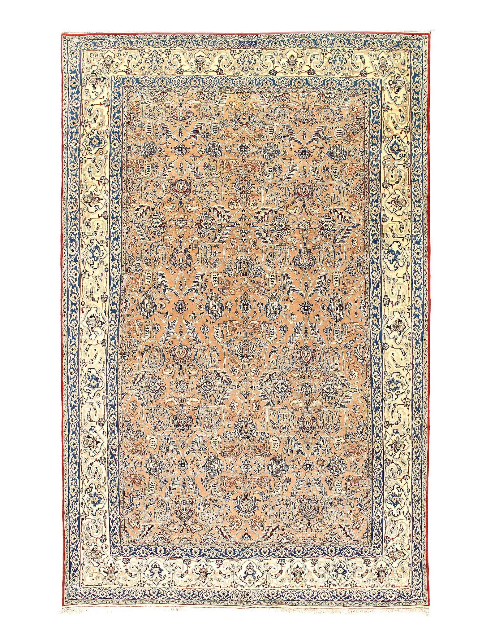 Fine semi Antique Silk & wool Persian Nain 6 LA 7' X 11'4'' (1 of 11)