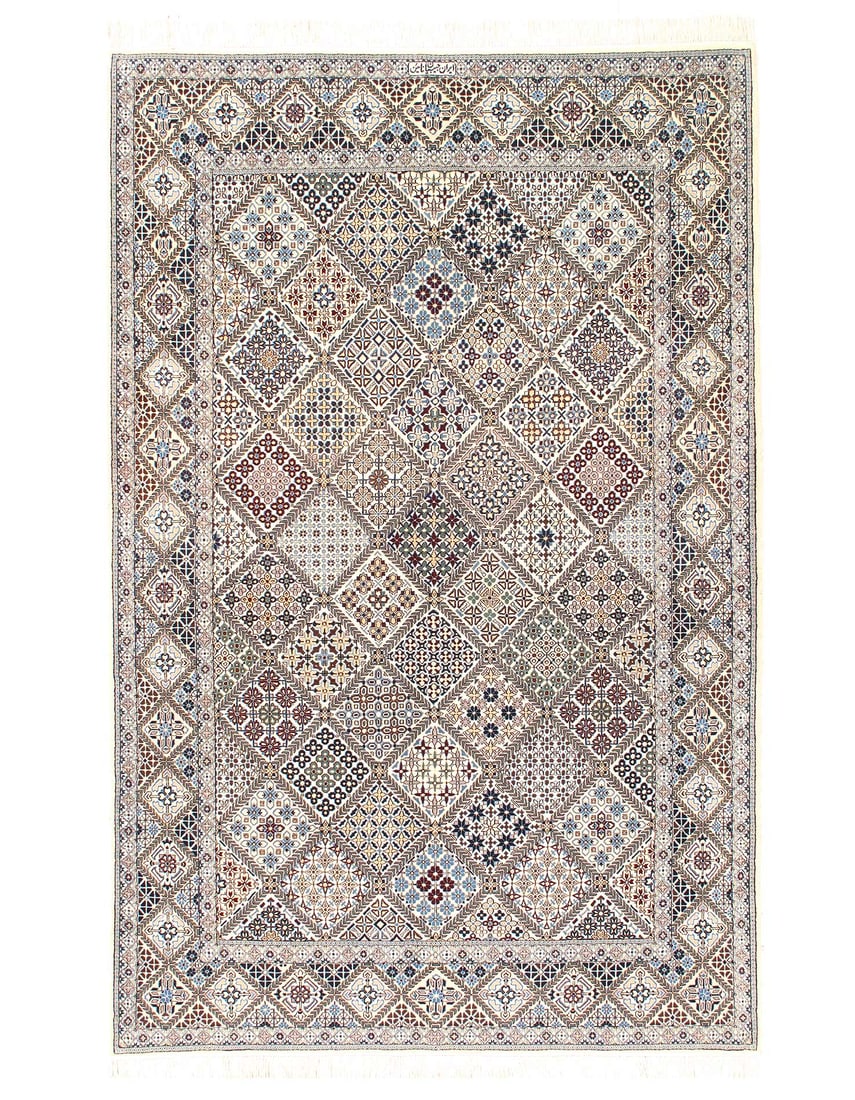 Fine Hand knotted Silk & wool Persian Nain rug 5'3'' X 8'1'' (1 of 12)