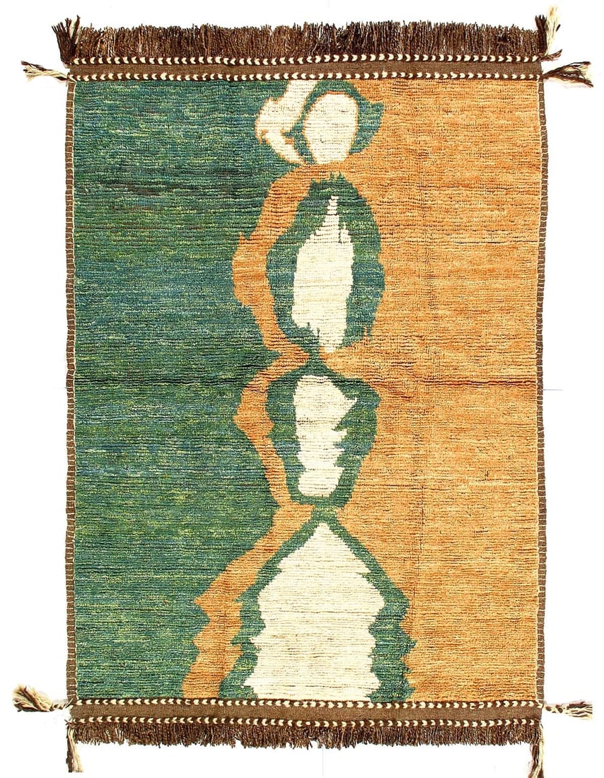Multi Color fine Hand knotted Moroccan rug 5'1'' X 7'1'' (1 of 10)