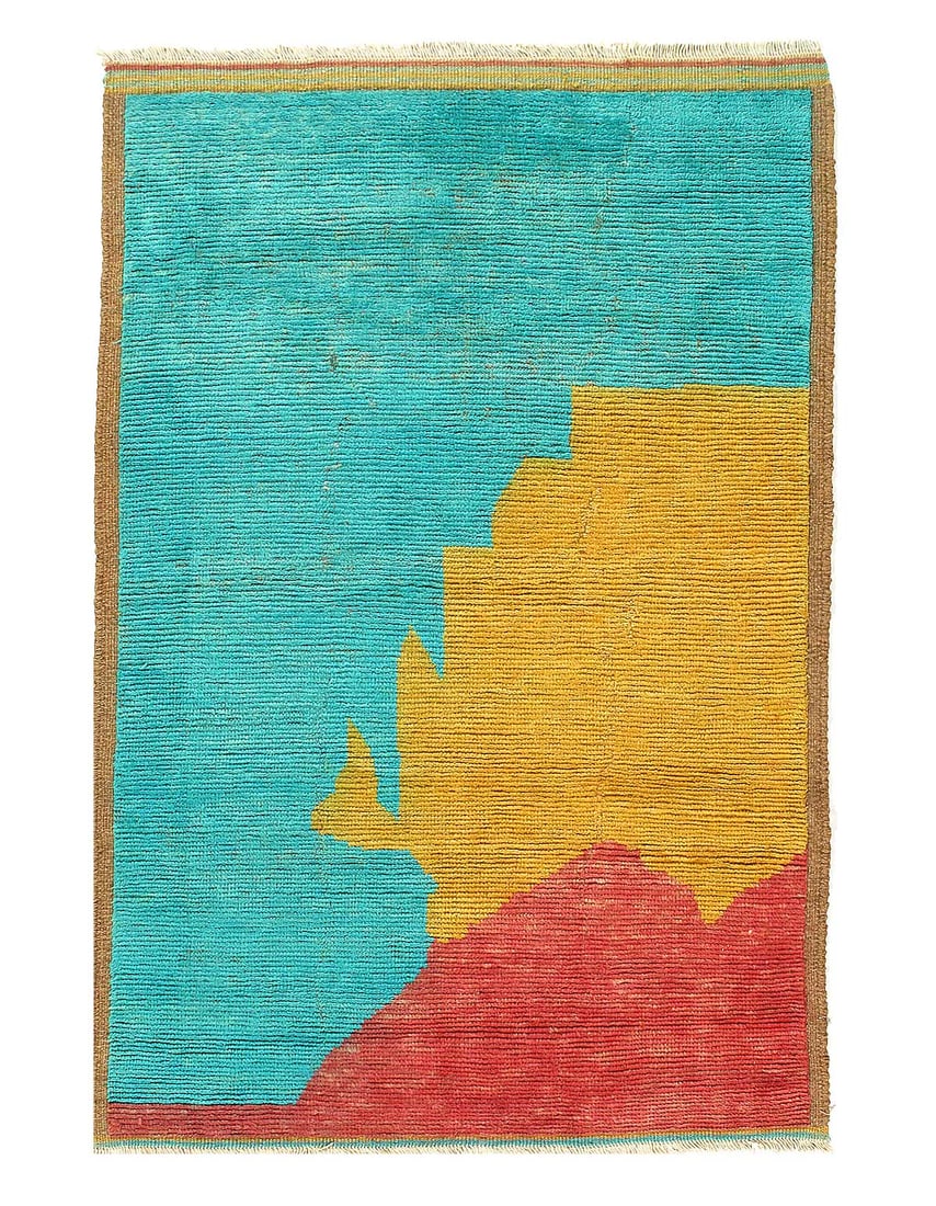 Fine Hand knotted Moroccan rug 4' X 6' (1 of 4)
