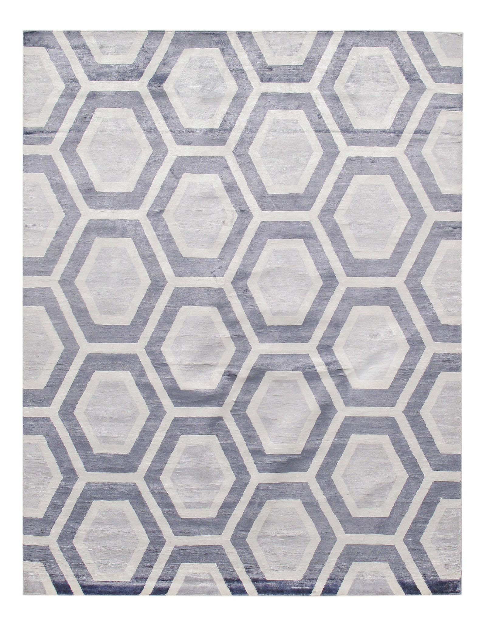 Light Blue Modern Bamboo silk 9' X 12' (1 of 3)