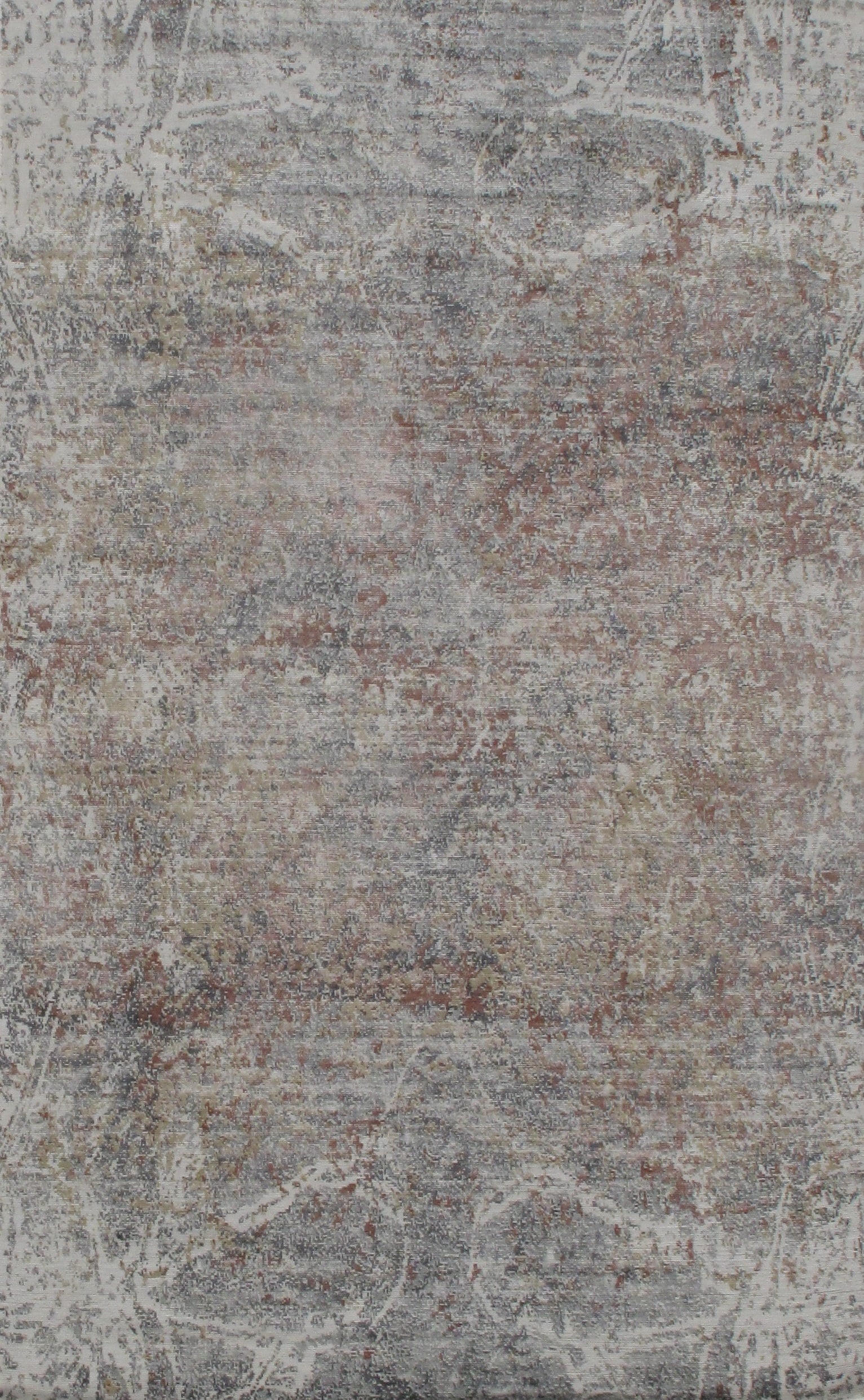 Gray Modern wool & silk Rug 5' X 8': Gray Modern wool & silk Rug 5' X 8' - New, Modern, Hand-Knotted, Wool & Silk, 300 -D08925- 862.This item is part of our fine auction collection which includes many fine home accessories including anti