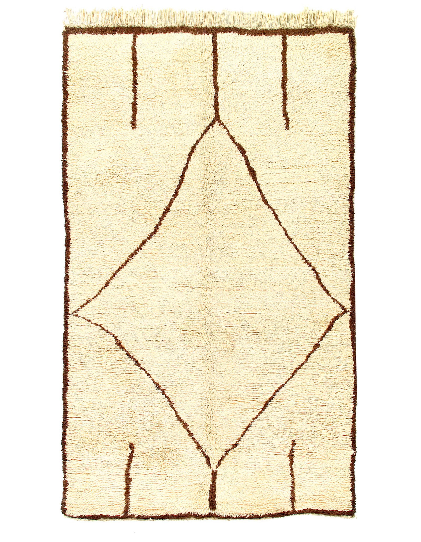 Fine Hand Knotted Vintage Moroccon rug 6' X 10'3'': Fine Hand Knotted Vintage Moroccon rug 6' X 10'3'' - Circa 1970, Modern, Hand-Knotted, Lamb's Wool, 300 -D11832- 862.This item is part of our fine auction collection which includes many fine home acce