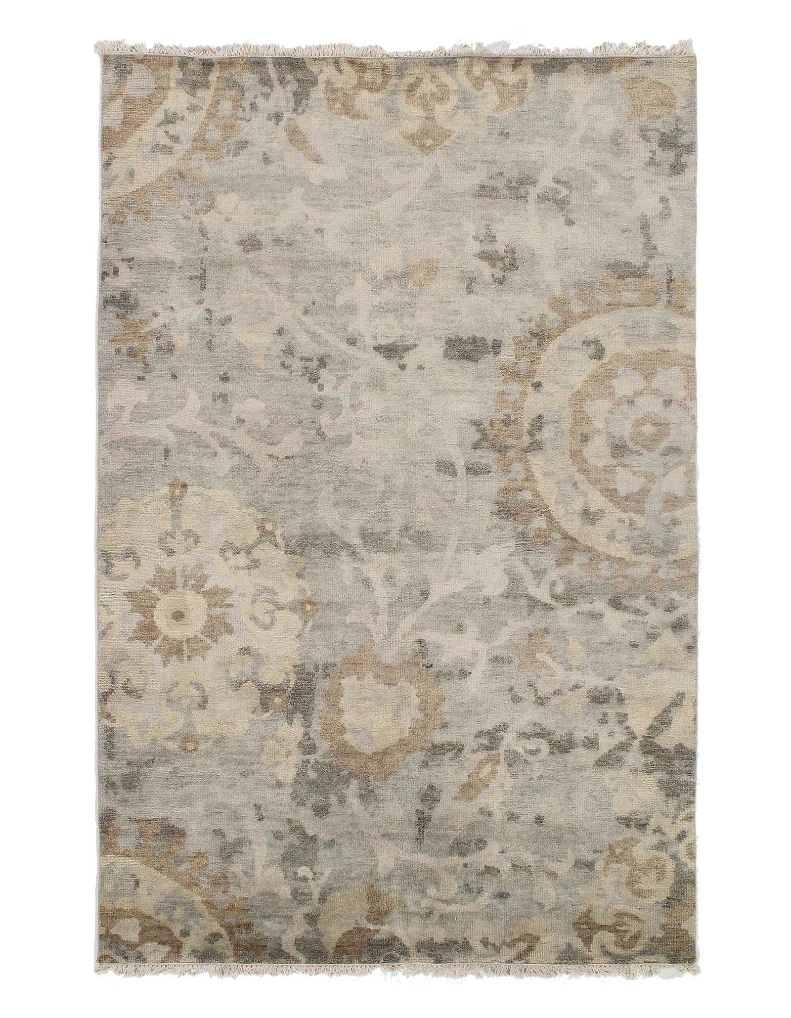 Ivory Fine Hand Knotted Modern rug 5'9'' X 8'11'': Ivory Fine Hand Knotted Modern rug 5'9'' X 8'11'' - New, Modern, Hand-Knotted, Lamb's Wool, 300 -D09001- 862.This item is part of our fine auction collection which includes many fine home accessories 