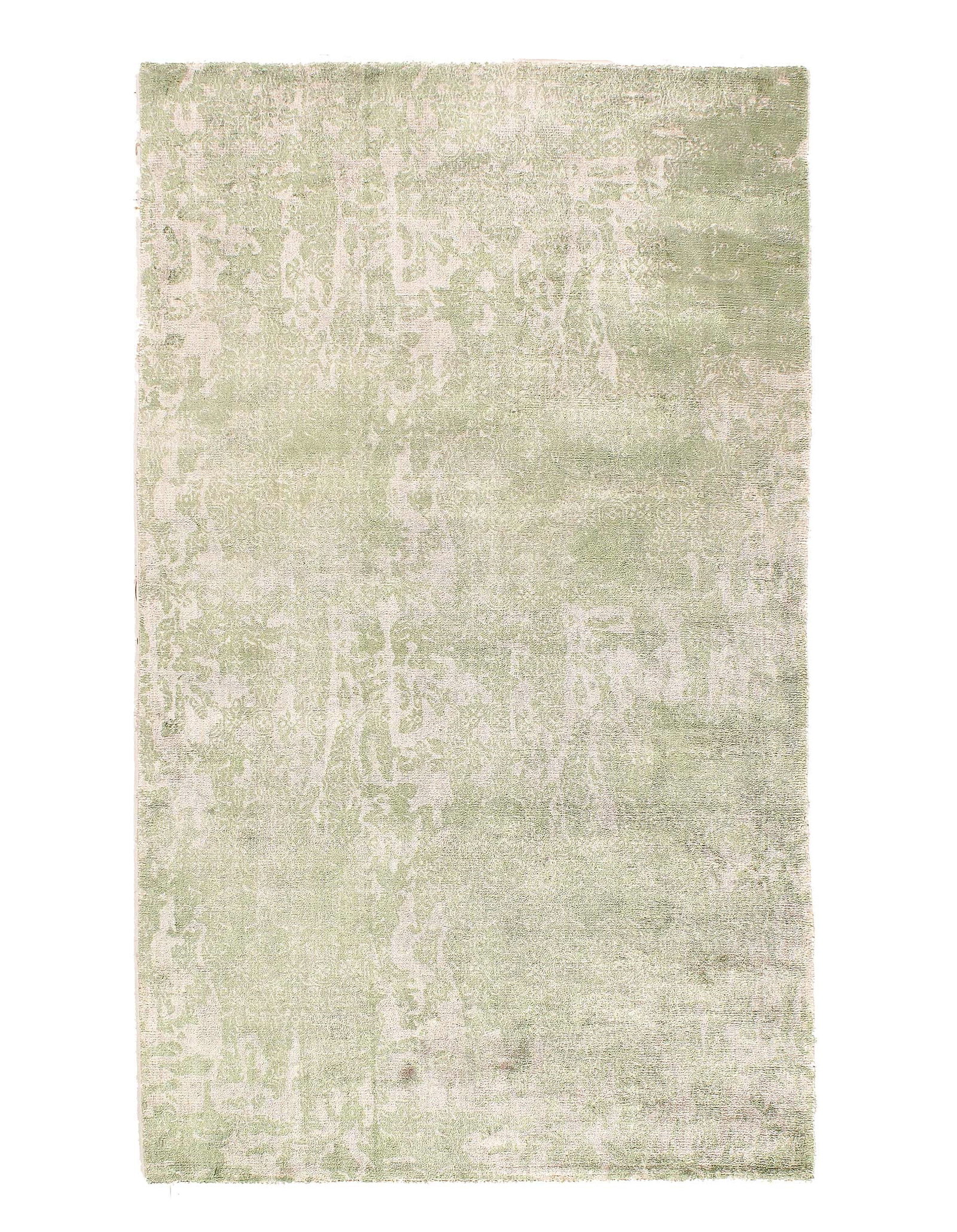 Light Green color Hand knotted Modern Rug 3' X 5': Light Green color Hand knotted Modern Rug 3' X 5' - New, Modern, Hand-Loomed, V. Silk, 300 -D09404- 862.This item is part of our fine auction collection which includes many fine home accessories inclu