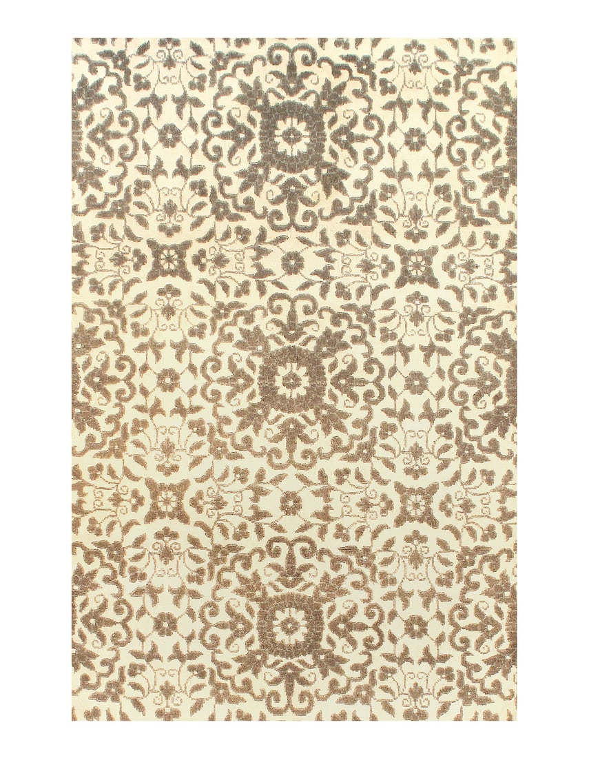 Beige Modern Rug V silk 4'x6' (1 of 2)