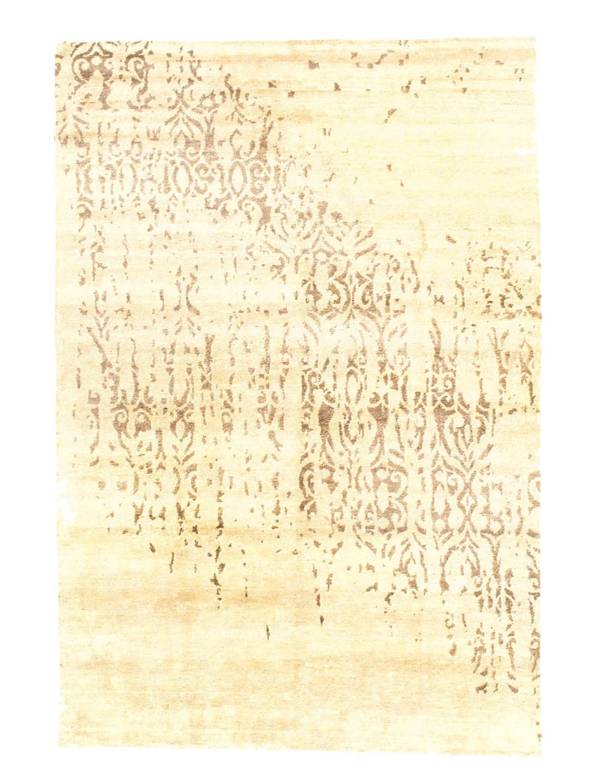 Ivory Modern Bamboo silk rug 6' X 9': Ivory Modern Bamboo silk rug 6' X 9' - New, Modern, Hand-Knotted, Bamboo Silk, 300 -D05642- 862.This item is part of our fine auction collection which includes many fine home accessories including ant