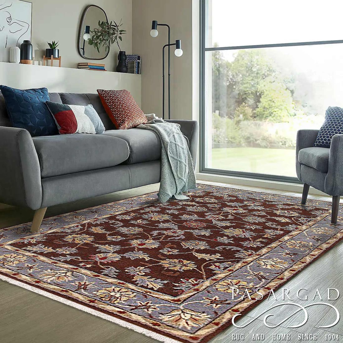 Brown Hand-Tufted 5' X 8' - 2