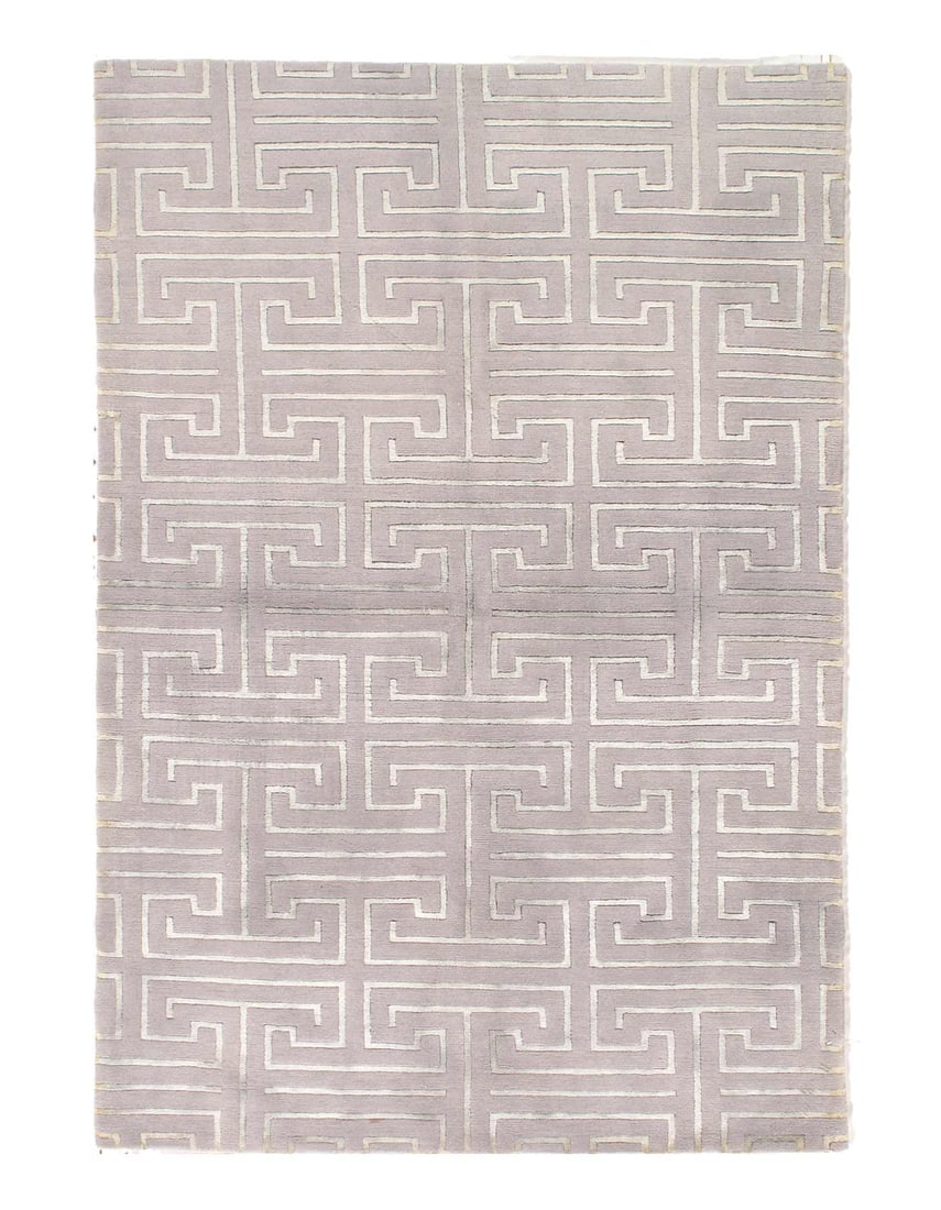 Fine Hand Knotted Modern Rug 4'X 6': Fine Hand Knotted Modern Rug 4'X 6' - NEW, Modern, Hand-Knotted, Lamb's Wool, 300 -D14662- 862.This item is part of our fine auction collection which includes many fine home accessories including anti
