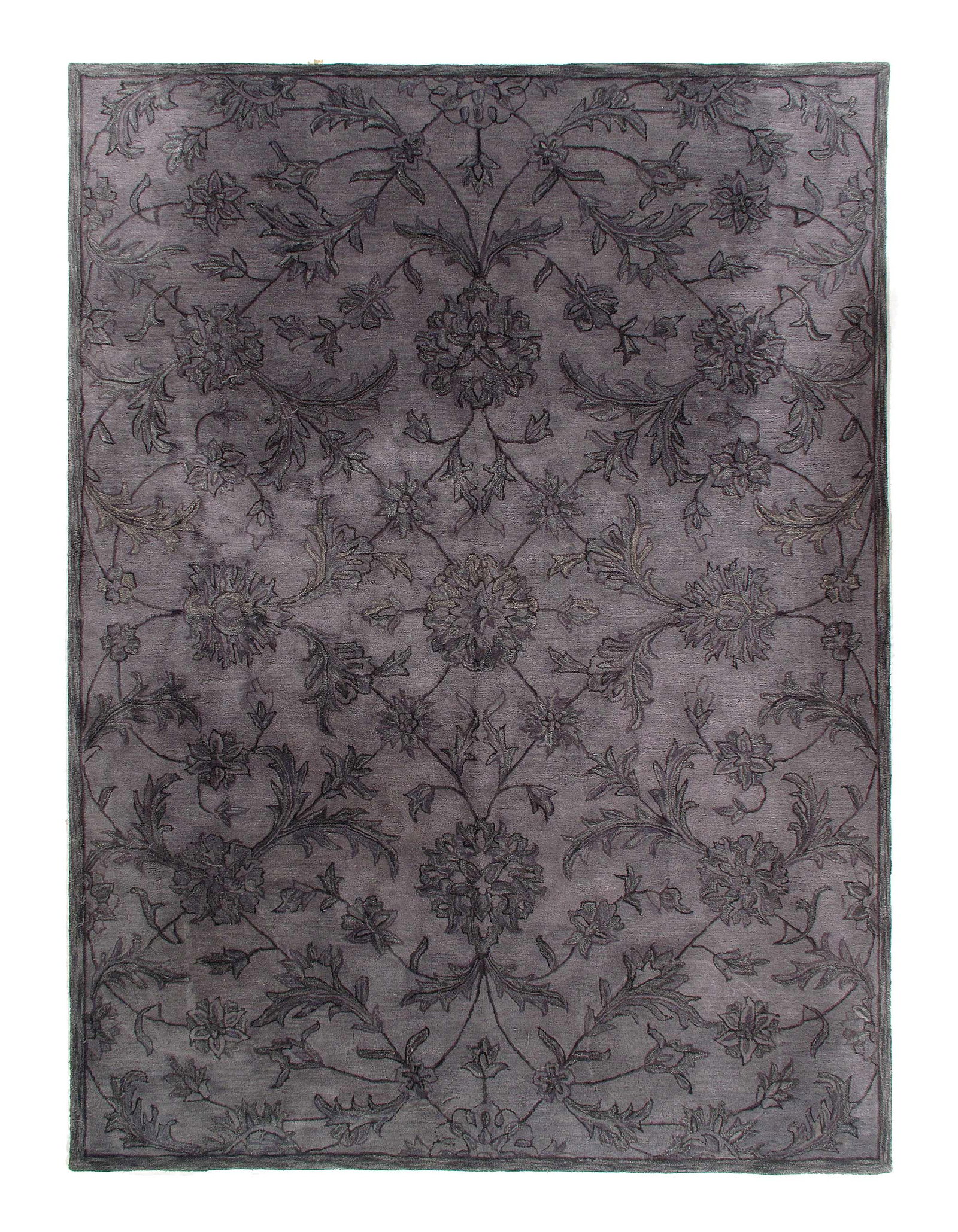 Gray Fine Hand Tufted Modern rug 8'9"x 12': Gray Fine Hand Tufted Modern rug 8'9"x 12' - CIRCA 2015, Modern, Hand-Tufted, Lamb's Wool, 300 -D14613- 862.This item is part of our fine auction collection which includes many fine home accessories i