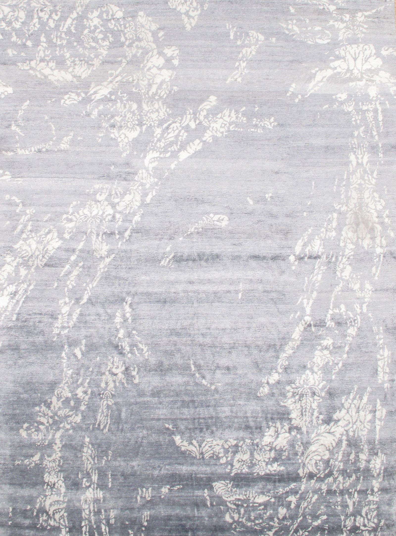 Gray Modern Rug 10'X 14': Gray Modern Rug 10'X 14' - New, Modern, Hand-Knotted, Bamboo Silk, 300 -D05656- 862.This item is part of our fine auction collection which includes many fine home accessories including antique rugs, v