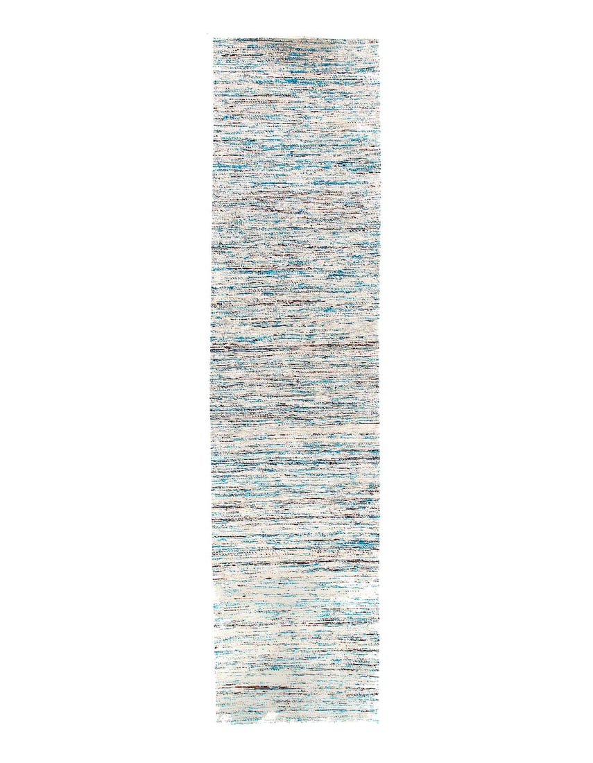 Flat-weave Tufted Sari Silk runner 2'4'' X 10' (1 of 3)