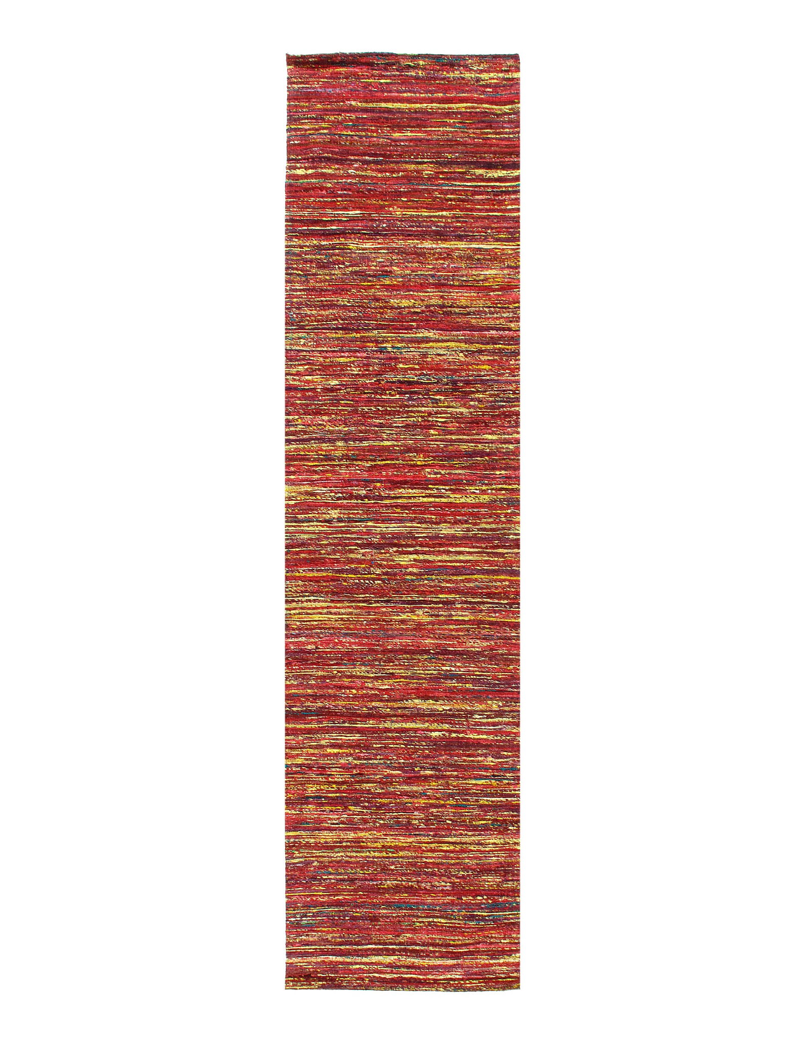 Multi Sari-Silk Modern Flat Weave Runner 2'4'' X 10': Multi Sari-Silk Modern Flat Weave Runner 2'4'' X 10' - NEW, Modern, Hand-Tufted, Flat Weave, 300 -D10612- 862.This item is part of our fine auction collection which includes many fine home accessories